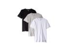 Kenneth Cole Reaction Slim Fit 3-pack Crew Neck Tee (white/light Grey Heather/black) Men's T Shirt
