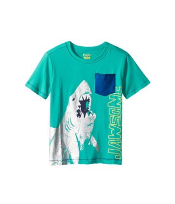 Hatley Kids Jawsome Austral Lagoon Tee (toddler/little Kids/big Kids) (aqua) Boy's T Shirt