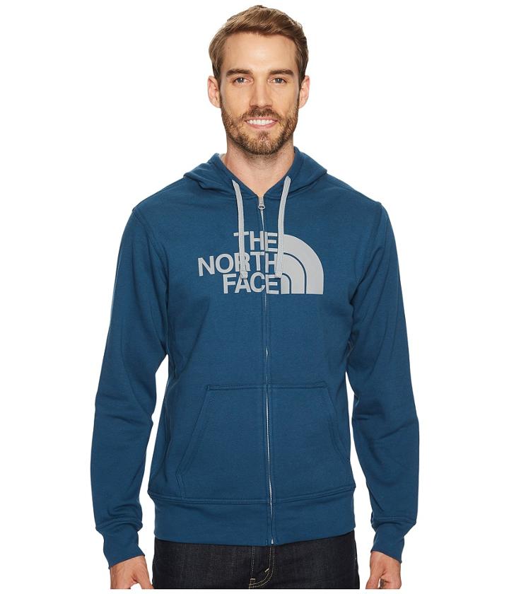 The North Face Half Dome Full Zip Hoodie (monterey Blue/monument Grey (prior Season)) Men's Sweatshirt