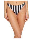 Unique Vintage Jacinda High Leg Bottom (black/white Stripe) Women's Swimwear