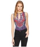 Free People All The Party Bodysuit (purple) Women's Jumpsuit & Rompers One Piece