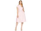 Unique Vintage Alexis Short Sleeve Swing Dress (pink Gingham) Women's Dress