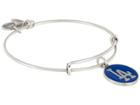 Alex And Ani Mlb(r) Los Angeles Dodgerstm Charm Bangle (rafaelian Silver Finish/blue Charm) Bracelet