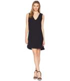 Splendid Crosshatch V-neck Tunic Dress (black) Women's Dress