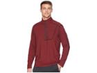 White Sierra Ridge Stripe 1/4 Zip (syrah) Men's Clothing