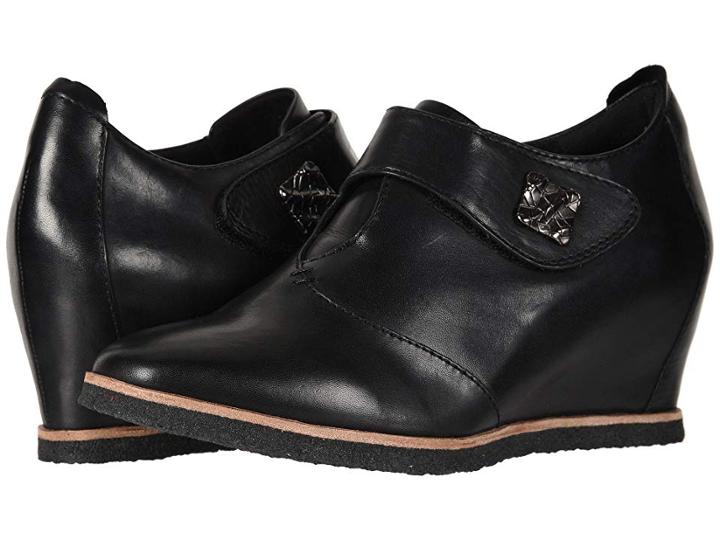 Earth Zanza (black Soft Calf) Women's Wedge Shoes
