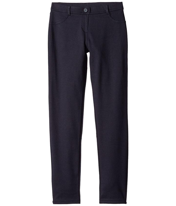 Nautica Kids Stretch Interlock Leggings (little Kids) (su Navy) Girl's Casual Pants