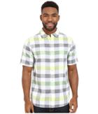 The North Face Short Sleeve Send Train Shirt (vibrant Green Plaid (prior Season)) Men's Short Sleeve Button Up