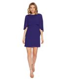 Vince Camuto Dress With Bateau Neckline And Cape Back Overlay (royal) Women's Dress