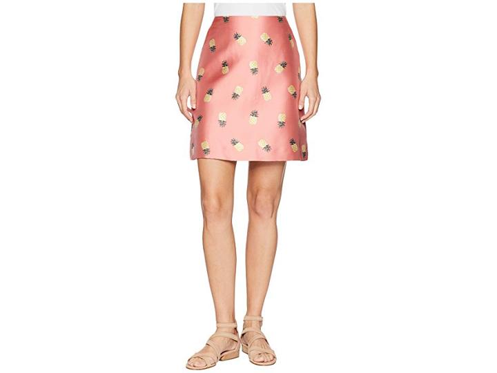 Kate Spade New York Pineapple Jacquard Skirt (apricot Sorbet) Women's Skirt