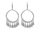 Steve Madden Dangle Discs Hoop Earrings (silver) Earring