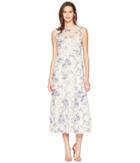 Red Valentino Silk Stretch Muslin Monkey Toile De Jouy Print Dress (avorio) Women's Dress