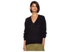 Free People Gossamer V-neck Top (black) Women's Clothing