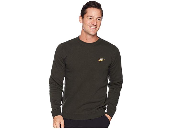 Nike Club Fleece Pullover Crew (sequoia/string) Men's Fleece