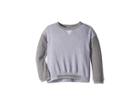 Splendid Littles Two-tone French Terry Top (big Kids) (light Grey Heather) Girl's Clothing