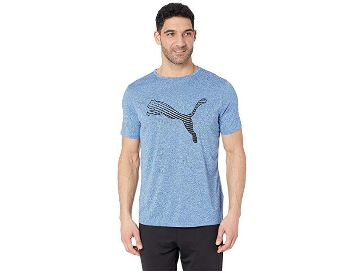 Puma Can't Catch Me Tee Ii (turkish Sea Heather/puma Black) Men's T Shirt