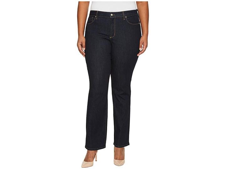 Nydj Plus Size Plus Size Marilyn Straight Jeans In Larchmont Wash (larchmont Wash) Women's Jeans