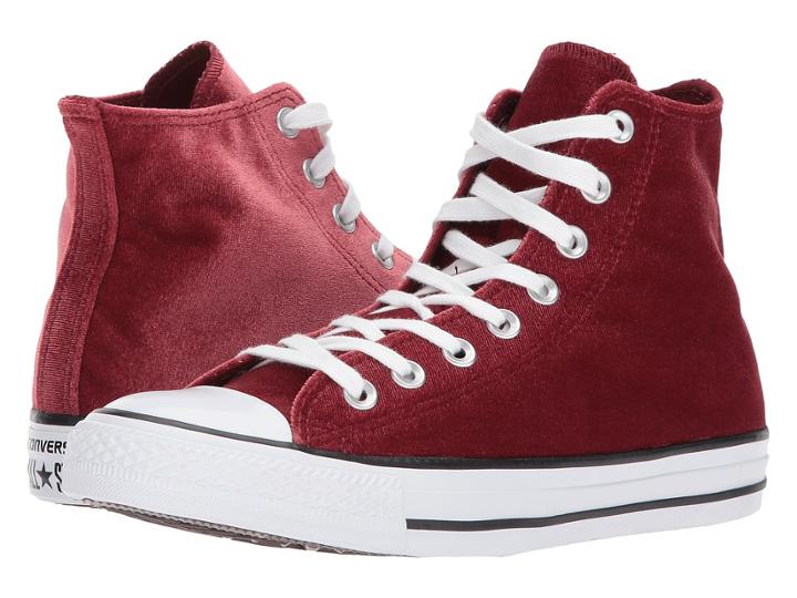 Converse Chuck Taylor(r) All Star(r) Velvet Hi (red Block/white/white) Women's Classic Shoes