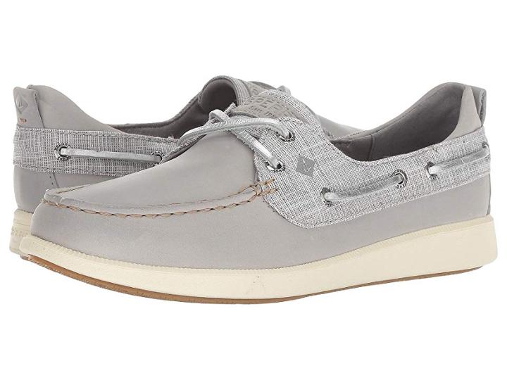 Sperry Oasis Dock Prints (grey Metallic) Women's Lace Up Casual Shoes