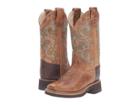 Old West Kids Boots Square Toe Crepe Sole Tan Fry (toddler/little Kid) (tan) Cowboy Boots