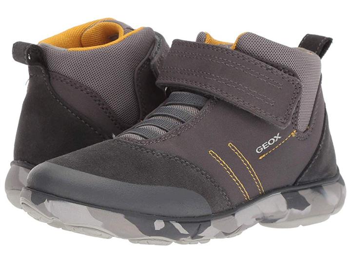 Geox Kids Nebula Boy 8 (little Kid/big Kid) (grey/yellow) Boy's Shoes