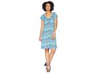 Fresh Produce Stamped Geo Emma Dress (luna Turquoise) Women's Dress