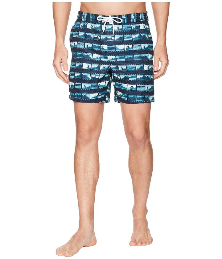 Original Penguin Surf Photo Fixed (dark Sapphire) Men's Swimwear