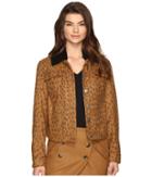 Laveer Wooly Collar Weekend Jacket (leopard) Women's Coat