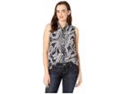 Tommy Hilfiger Printed Woven Top (midnight/ivory) Women's Clothing