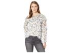Cece Long Sleeve Tiered Ruffle Bloomsbury Floral Blouse (antique White) Women's Blouse