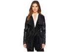 Blanc Noir Drape Velour Jacket (black) Women's Coat
