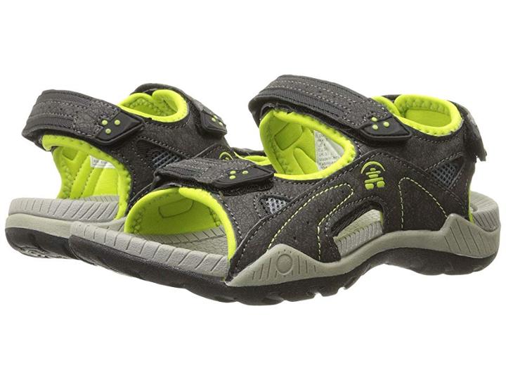Kamik Kids Lobster (little Kid/big Kid) (black/lime) Boys Shoes
