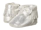 Baby Deer Metallic Bow Moccasin (infant) (silver) Girls Shoes