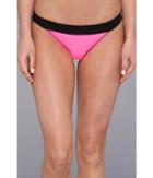 Juicy Couture Pro Solids Banded Flirt Bottom (flo Pink) Women's Swimwear