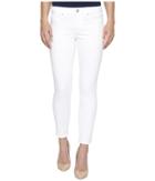 Mavi Jeans Alexa Ankle Mid-rise Skinny In White Tribeca (white Tribeca) Women's Jeans