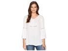 Scully Amber Cotton Crocheted Peasant Style Blouse (ivory) Women's Clothing