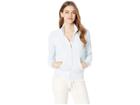 Juicy Couture Fairfax Velour Jacket (crystal Clear) Women's Coat
