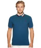 Fred Perry Bold Tipped Pique Shirt (regal Blue) Men's Clothing