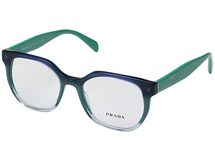 Prada 0pr 02uv (black/aqua) Fashion Sunglasses