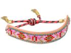 Rebecca Minkoff Patterned Seed Bead Friendship Bracelet (pink Multi) Bracelet