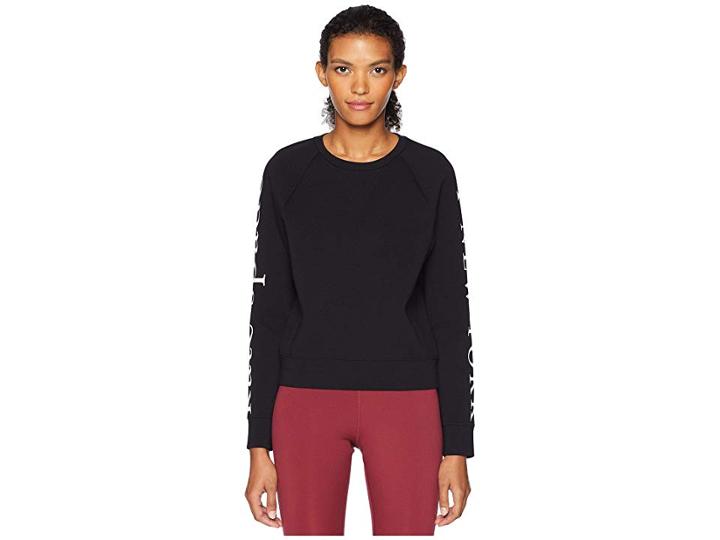 Kate Spade New York Athleisure Spacer Knit Logo Top (black) Women's Clothing