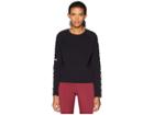 Kate Spade New York Athleisure Spacer Knit Logo Top (black) Women's Clothing
