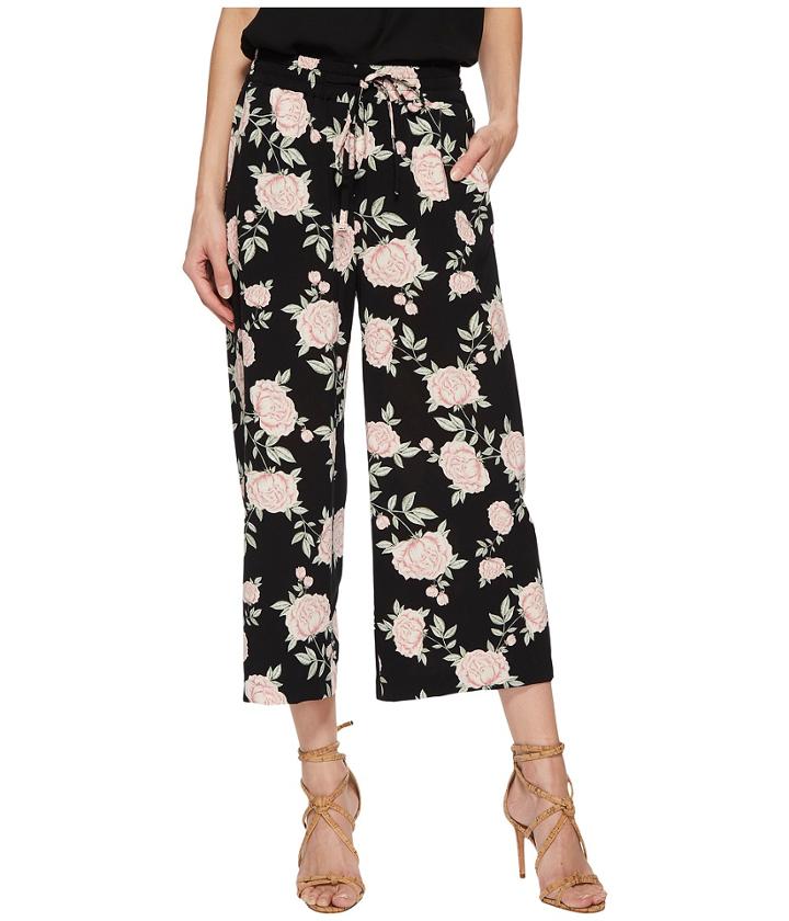 Kensie English Roses Pants Ks3k1230 (black Combo) Women's Casual Pants