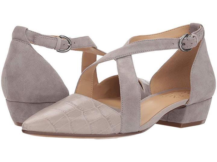 Naturalizer Blakely (grey Fog Suede/crocco Leather) Women's 1-2 Inch Heel Shoes
