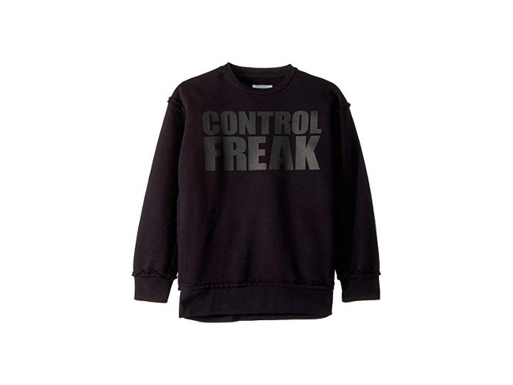 Nununu Control Freak Sweatshirt (little Kids/big Kids) (black) Girl's Sweatshirt