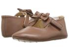 Janie And Jack Faux Leather Bow Ballet (infant) (brown) Girl's Shoes