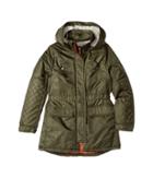 Urban Republic Kids Poly-twill Anorak With Quilted Lining (little Kids/big Kids) (olive) Girl's Coat