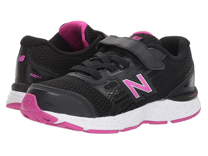 New Balance Kids Ka680v5y (little Kid/big Kid) (black/azalea) Girls Shoes