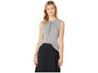 Calvin Klein Solid Pleat Neck Cami (tin) Women's Clothing