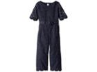 Janie And Jack Lace Jumpsuit (toddler/little Kids/big Kids) (navy) Girl's Jumpsuit & Rompers One Piece